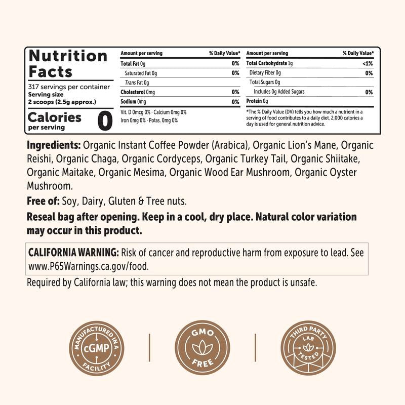 Mandara Mushroom Coffee — Café Orgánico con 10 Hongos Funcionales